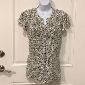 NWOT Simply Styled black and white printed blouse.